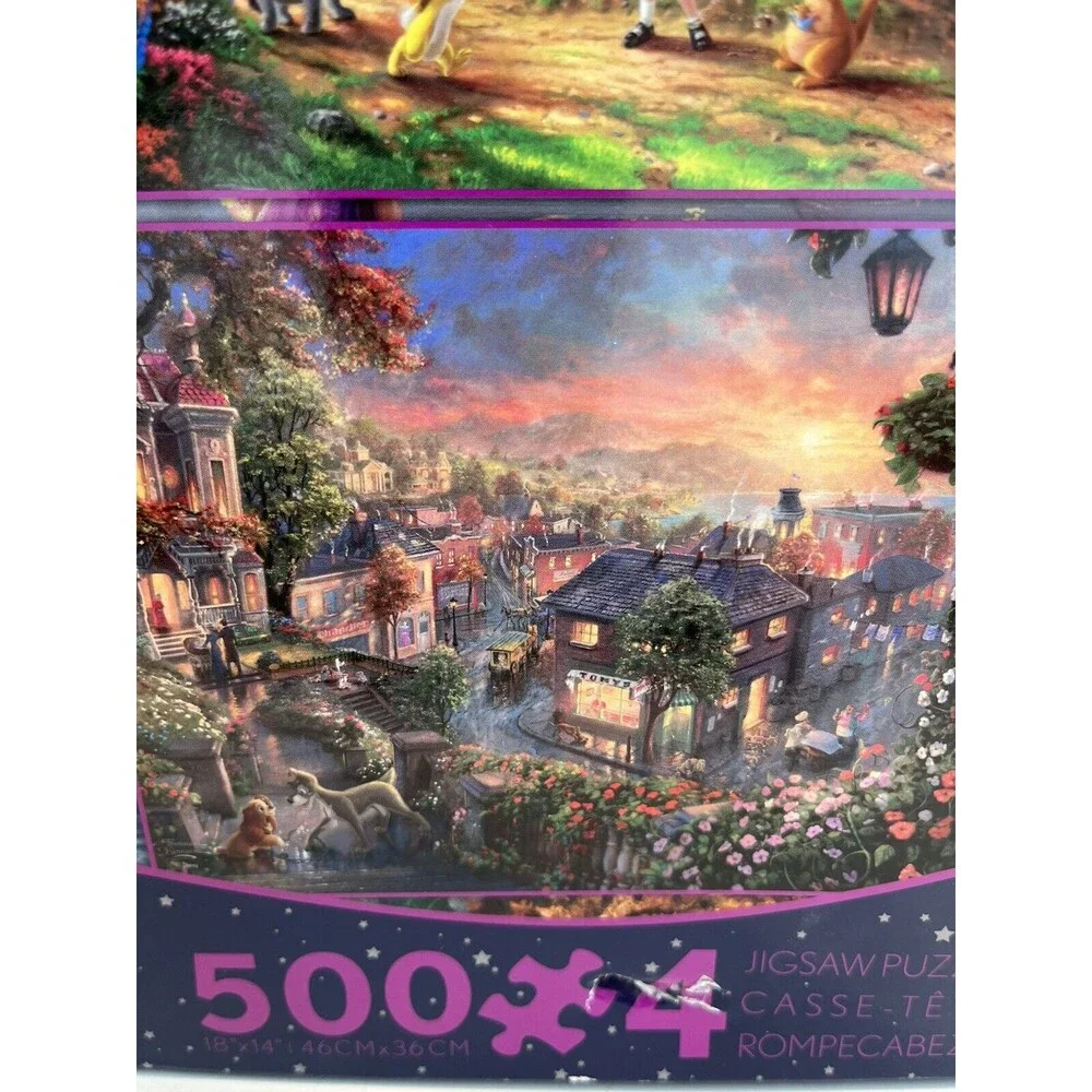 Disney Thomas Kinkade Piece Puzzles Tangled Fantasia Pooh Lady Tramp 2000pc NEW